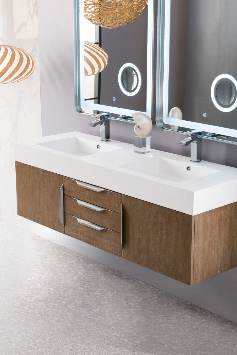 Columbia 59" Double Wall Mount Vanity Cabinet