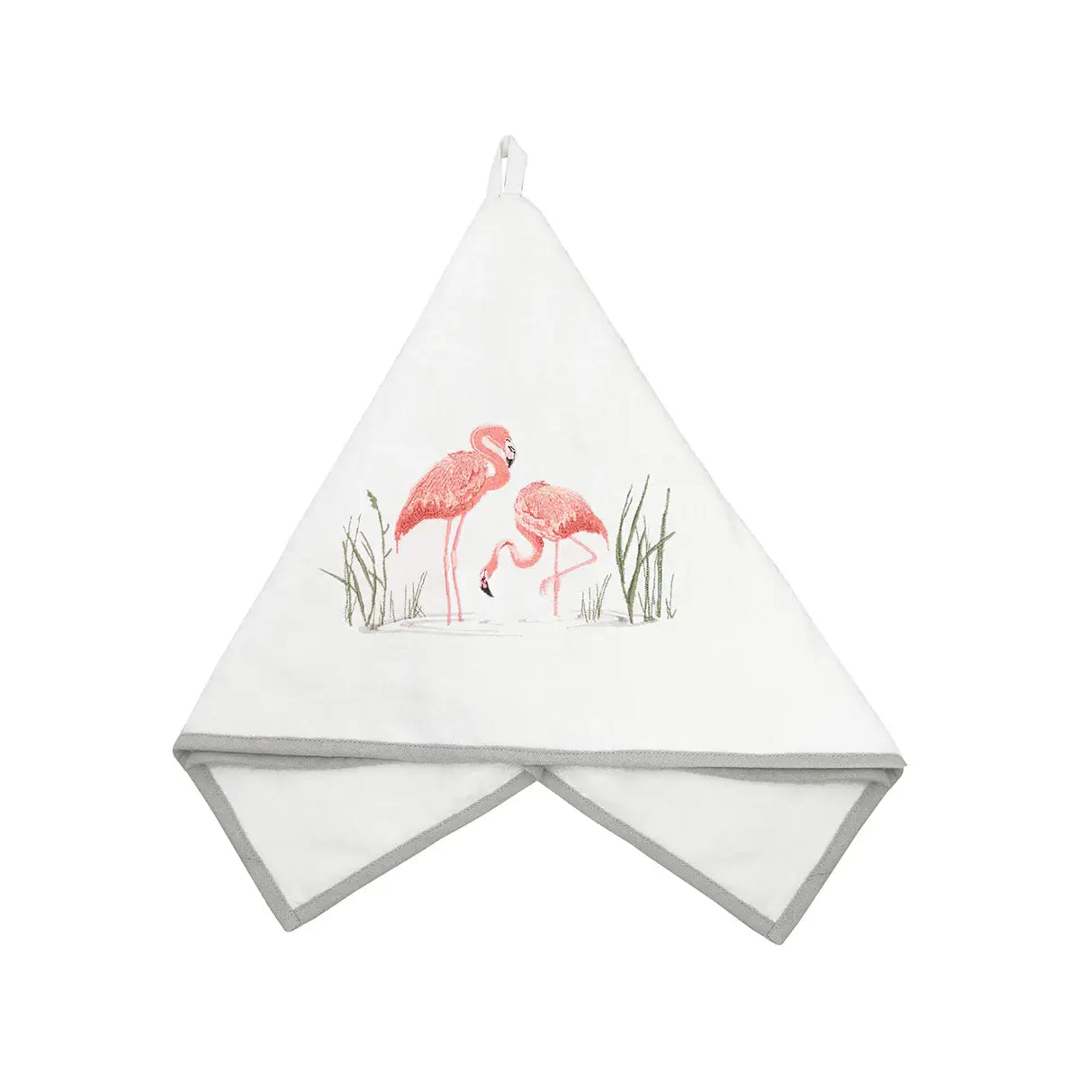 Flamingo Terrycloth Guest Hand Towel