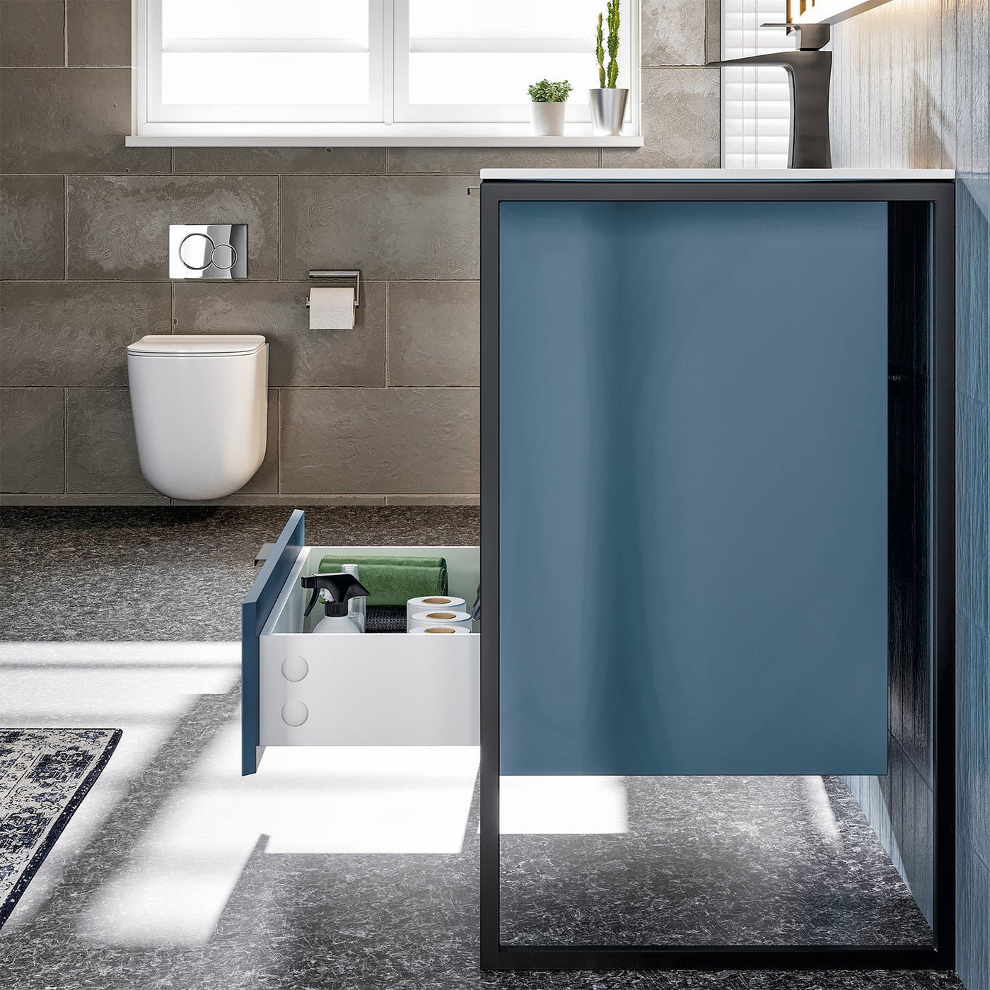 Eviva Moma Bath Vanity with Solid Surface Top and Integrated Sink (24"-32")