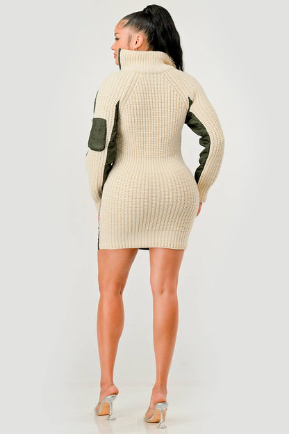 Aviator Knit Utility Dress