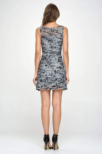 Sleeveless A-Line Dress with Abstract Print | Apparel | Kitchen + Metal