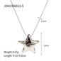 18K Gold-plated Star Necklace Jewelry - Stainless Steel Five-pointed Star Design