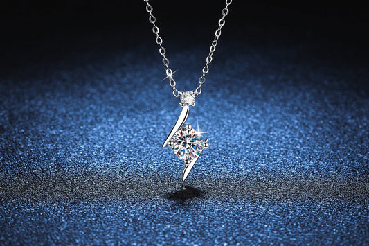 S925 Sterling Silver Moissanite Necklace Clavicle Chain