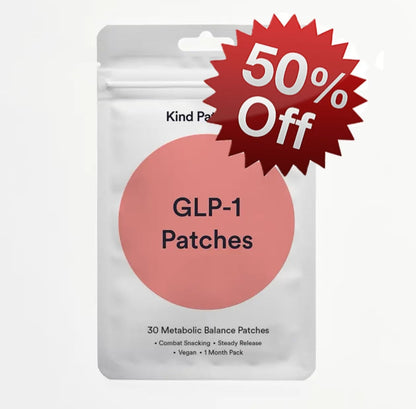 Kind Patches GLP-1 Patches with L Glutamine, Berberine, Chromium, Pomegranate and Cinnamon - 30 Count