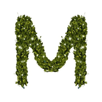 Green Garland with Warm White Lights |  99'X 8"
