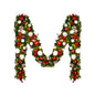 9'x14" Pre-Decorated Garland with Warm White Lights Red/White/Silver