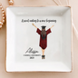 A Sweet Ending To A New Beginning - Personalized Jewelry Dish - Graduation Motivation Gift For Her/Him, Daughter/Son, Grad Ceremony, Commencement