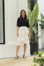 ARIA RUFFLE SKIRT IN VANILLA