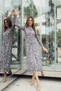 YULIA SHIRRED DRESS IN PAISLEY PRINT