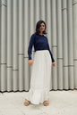 EYELET SKIRT IN BLACK