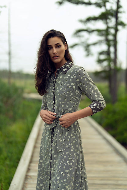 Floral combo dress