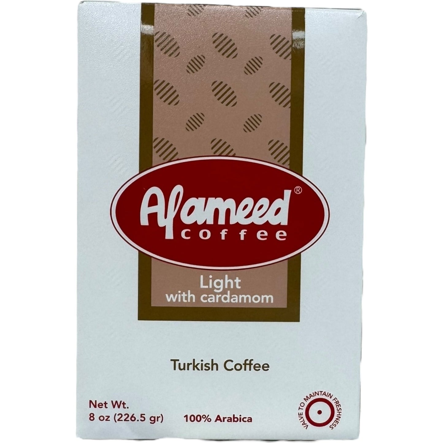 Alameed Turkish Coffee with Cardamom - Light Roast for Authentic Flavor, 200g