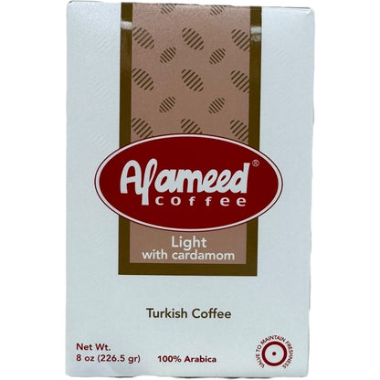 Alameed Turkish Coffee with Cardamom - Light Roast for Authentic Flavor, 200g
