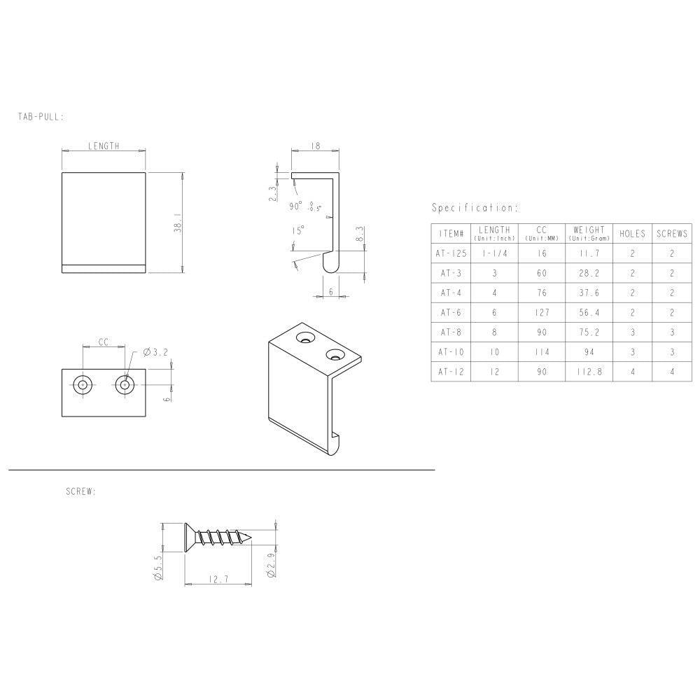 Edgefield Cabinet Tab Pull