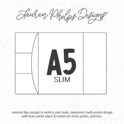 A5 Slim | Clear Soft Vinyl Notebook Cover | 3 sizes
