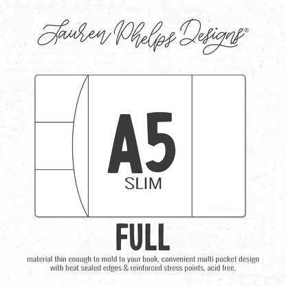 A5 Slim | Clear Soft Vinyl Notebook Cover | 3 sizes