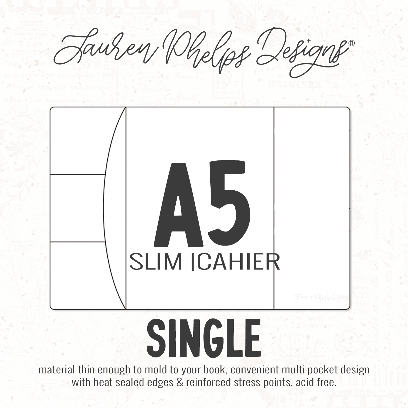 A5 Slim | Clear Soft Vinyl Notebook Cover | 3 sizes
