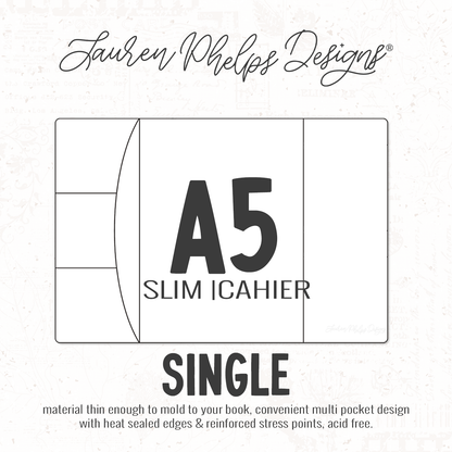 A5 Slim | Clear Soft Vinyl Notebook Cover | 3 sizes