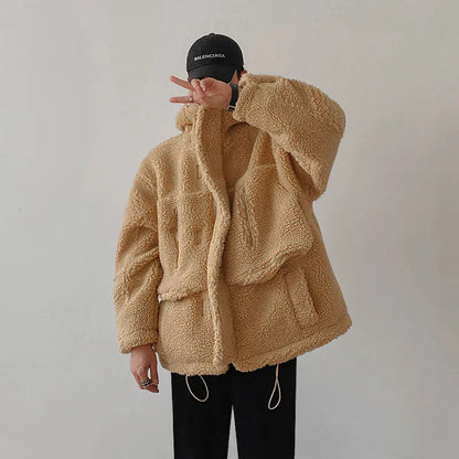 Men's Winter Thick Lamb Cashmere Thick Jacket