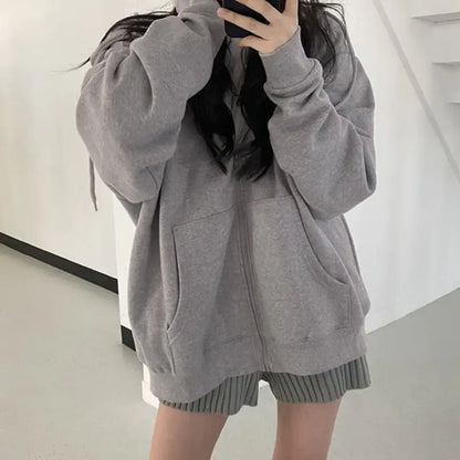 Thick Fleece Loose Cardigan Jacket
