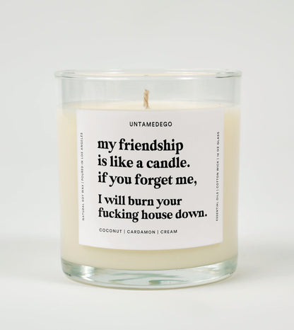 My Friendship Is Like A Candle Glass Candle