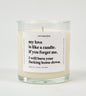 My Love Is Like A Candle Glass Candle