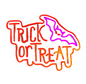 16” Trick Or Treat Halloween Neon Sign