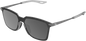 100% Legere Sunglasses - Square - Stone Gray - Black Mirror 61041-289-61