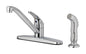 Oakbrook 4877379 One Handle Polished Chrome Kitchen Faucet with Deck M | Faucets | Kitchen + Metal