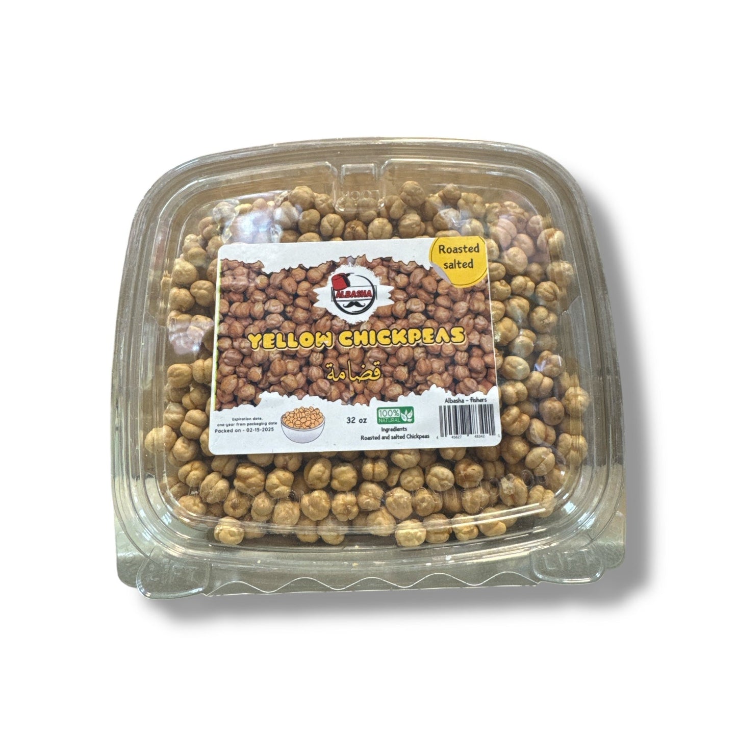 Albasha Roasted Chickpeas Snack – 32 Oz Vegan-Friendly, Crunchy & Nutritious Traditional Snack