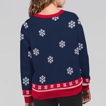 Cat Dad/Mom Winter - Custom Ugly Sweater - Personalized Christmas Gifts For Cat Owners & Lovers, Cat Mum, Cat Brother, Cat Sister | Sweatshirt