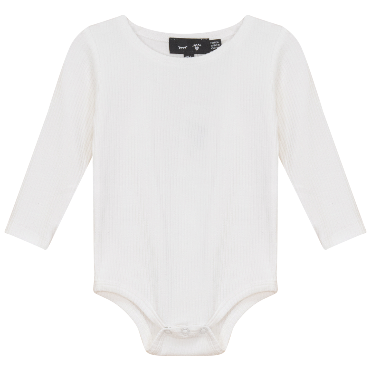 Pointelle Long Sleeve Rib Onesie
