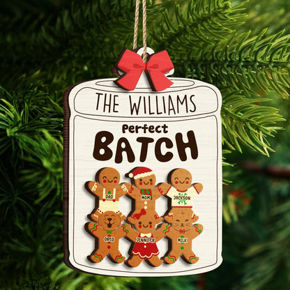 Grandma Grandpa Mom Dad Perfect Patch - Personalized Custom 2-layered Wood Ornament - Gift For Mom, Dad, Grandparents