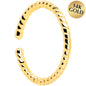 14k Yellow Gold Bendable Nose Hoop 20G 5/16 Twisted