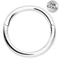 14k Solid White Gold Hinged Segment Ring Elegance 18G 5/16