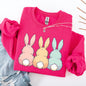 Adorable Bunnies In A Row, Easter, Bunny, Jesus, Rabbit, Holiday Sweatshirt