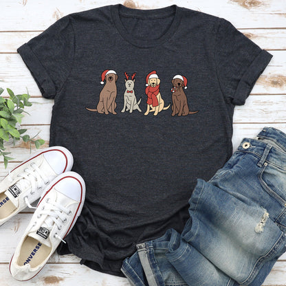 EXAMPLE: Adorable Christmas Dogs, Reindeer, Santa, Retro, Super Soft Tshirt
