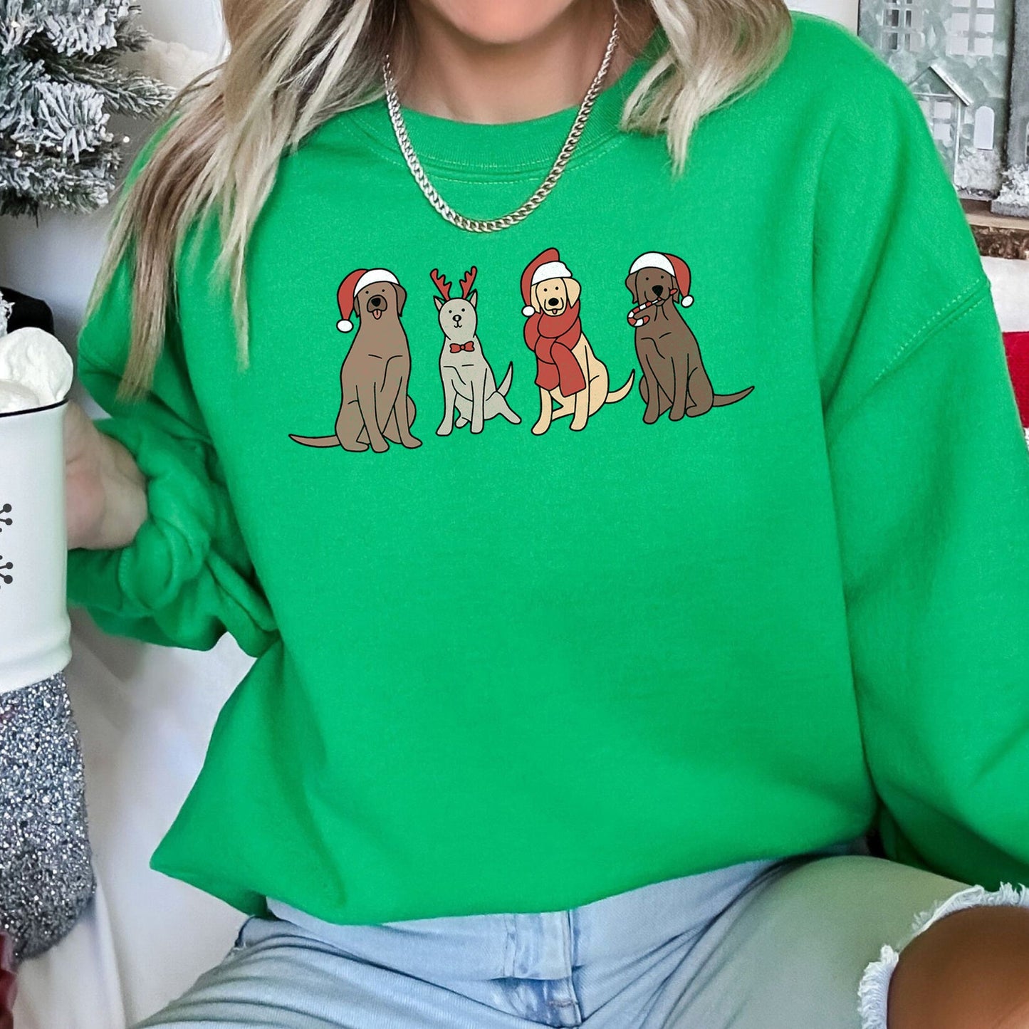 Adorable Christmas Dogs Sweatshirt