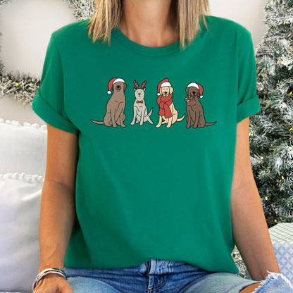 EXAMPLE: Adorable Christmas Dogs, Reindeer, Santa, Retro, Super Soft Tshirt