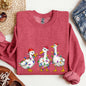 Adorable Christmas Ducks, Santa, Farmlife Sweatshirt