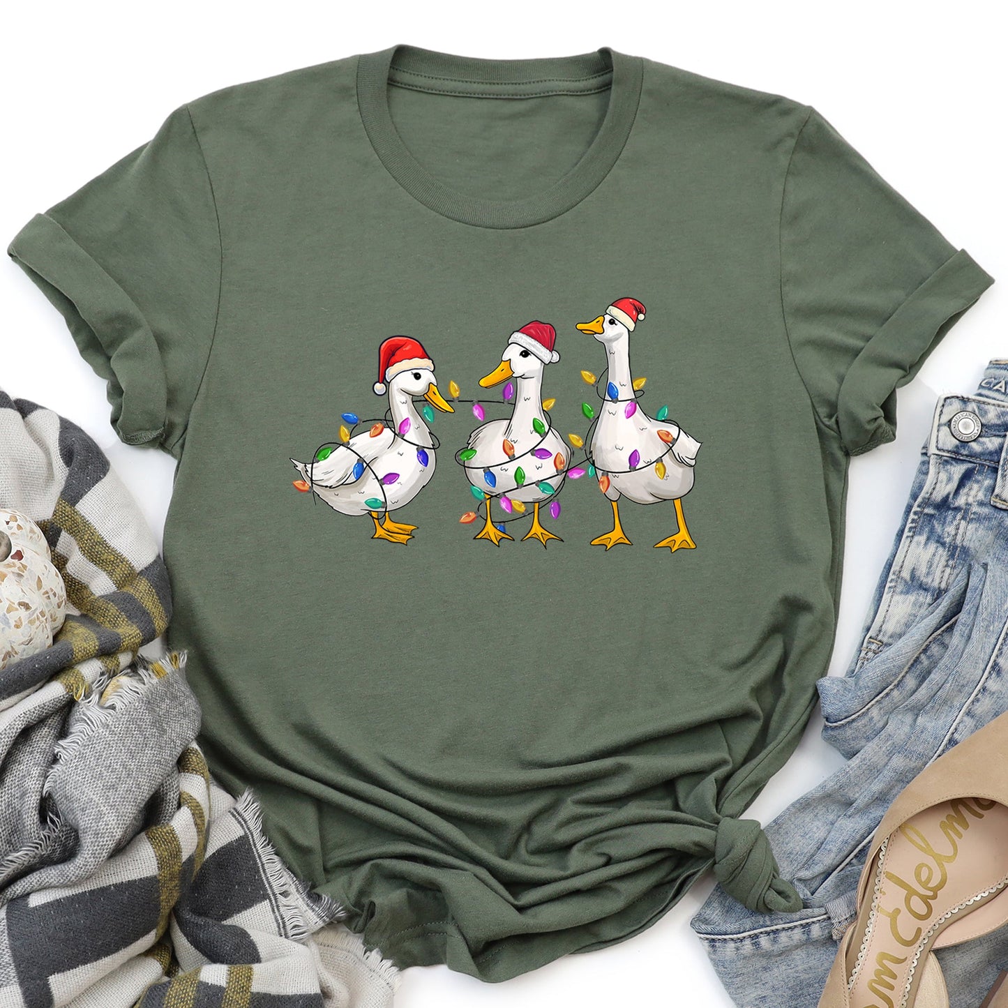 Adorable Christmas Ducks, Santa, Farmlife Super Soft Tees