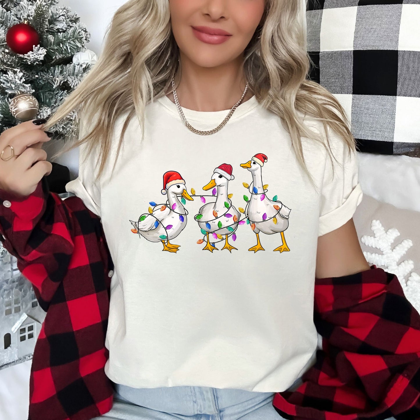 Adorable Christmas Ducks, Santa, Farmlife Super Soft Tees