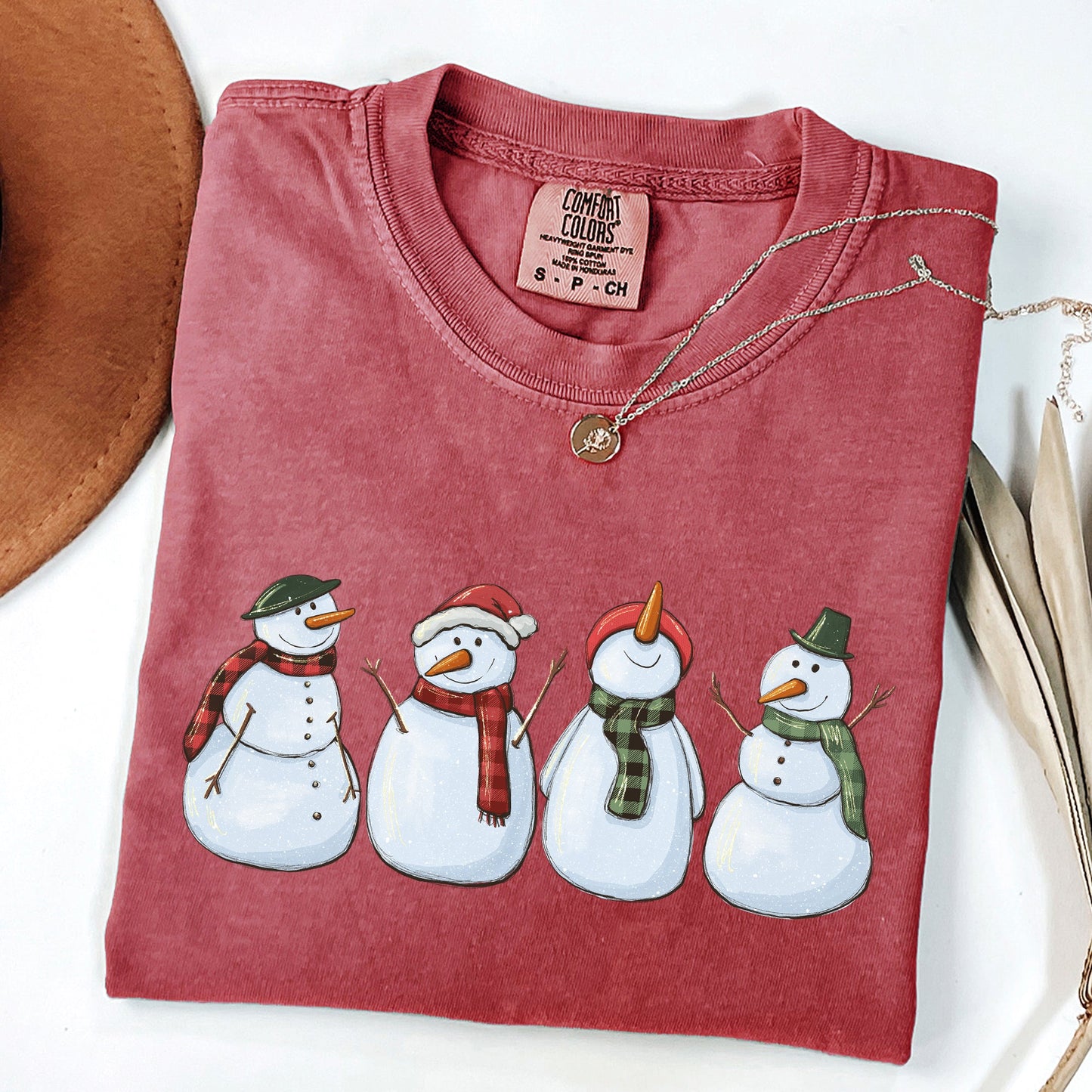 Adorable Snowman, Christmas, Winter, Santa, Xmas Tshirt Comfort Colors T-Shirt