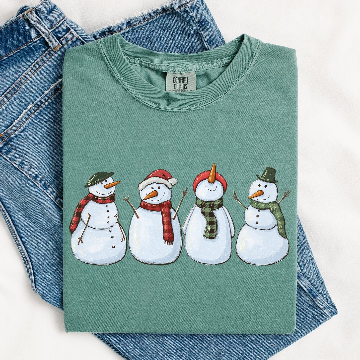 Adorable Snowman, Christmas, Winter, Santa, Xmas Tshirt Comfort Colors T-Shirt