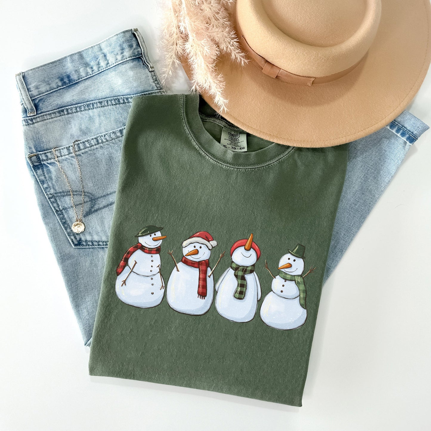 Adorable Snowman, Christmas, Winter, Santa, Xmas Tshirt Comfort Colors T-Shirt