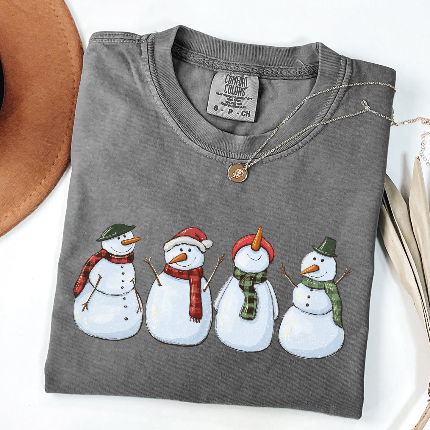 Adorable Snowman, Christmas, Winter, Santa, Xmas Tshirt Comfort Colors T-Shirt
