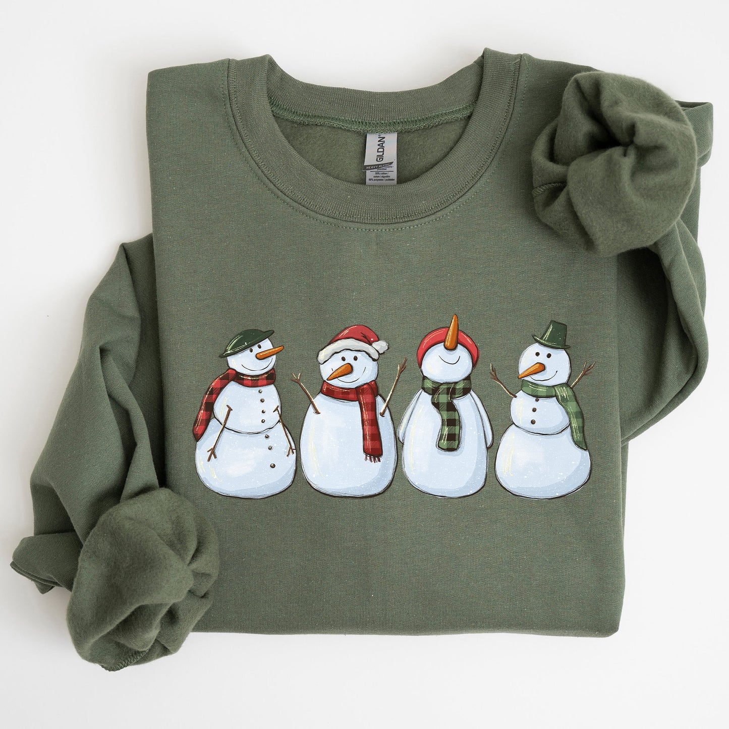 Adorable Snowman, Christmas, Winter, Santa, Xmas Sweatshirt