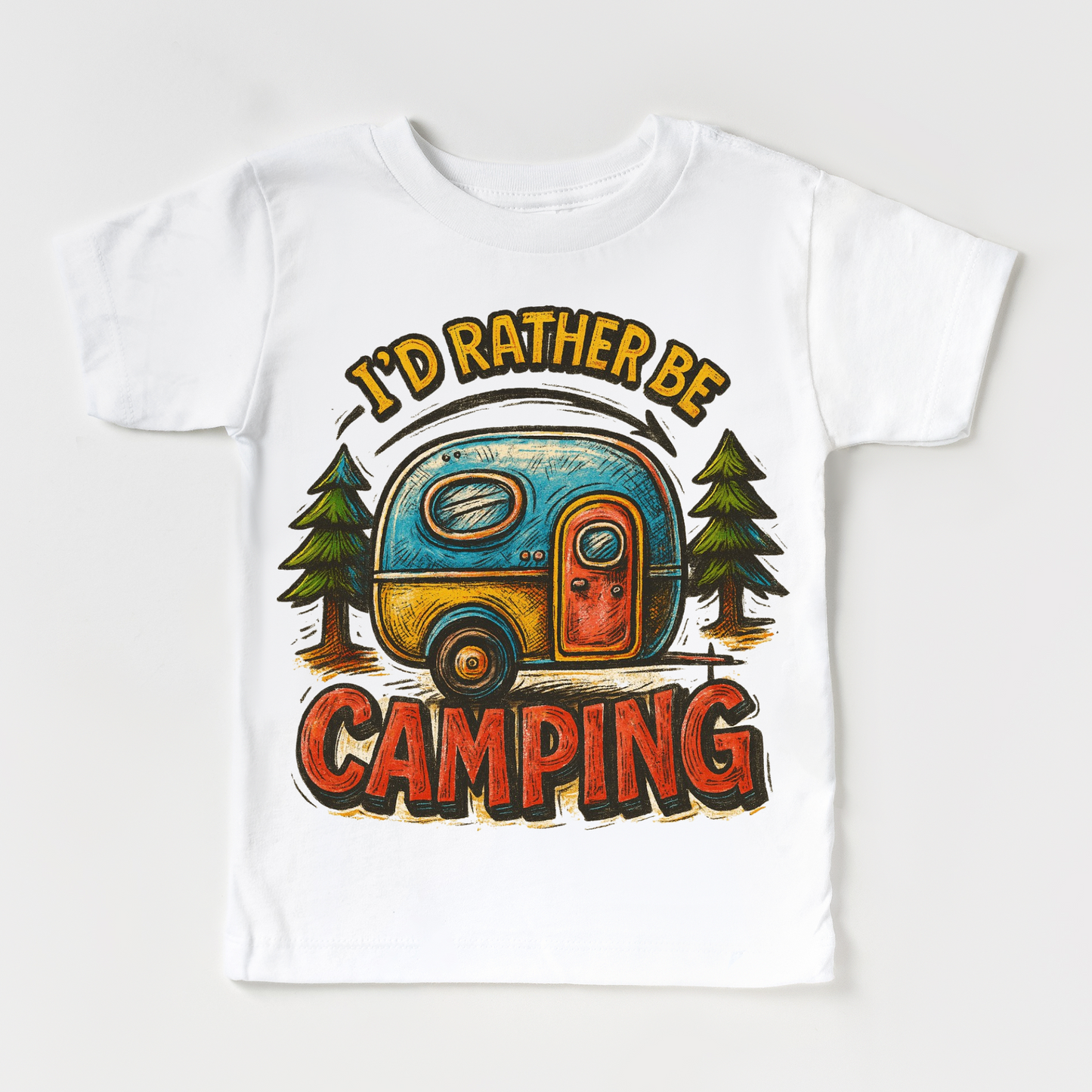 I'd Rater Be Camping Camper Shirt - Camp Tee