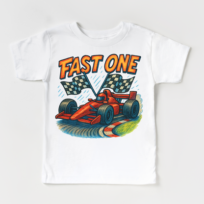 Fast One Racecar 1st Birthday Shirt - Birthday Tee