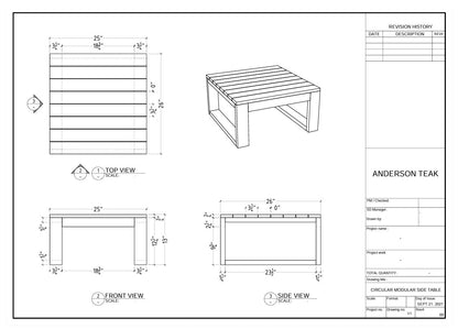 Straight Side Table